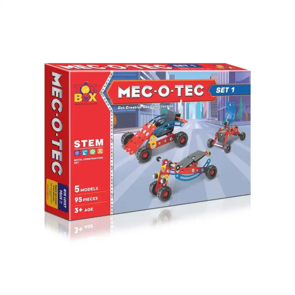Mec-O-Tec Set-1 Metal Construction 5 Models 95 Pieces