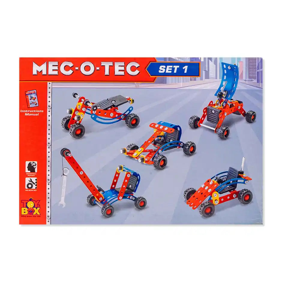 Mec-O-Tec Set-1 Metal Construction 5 Models 95 Pieces