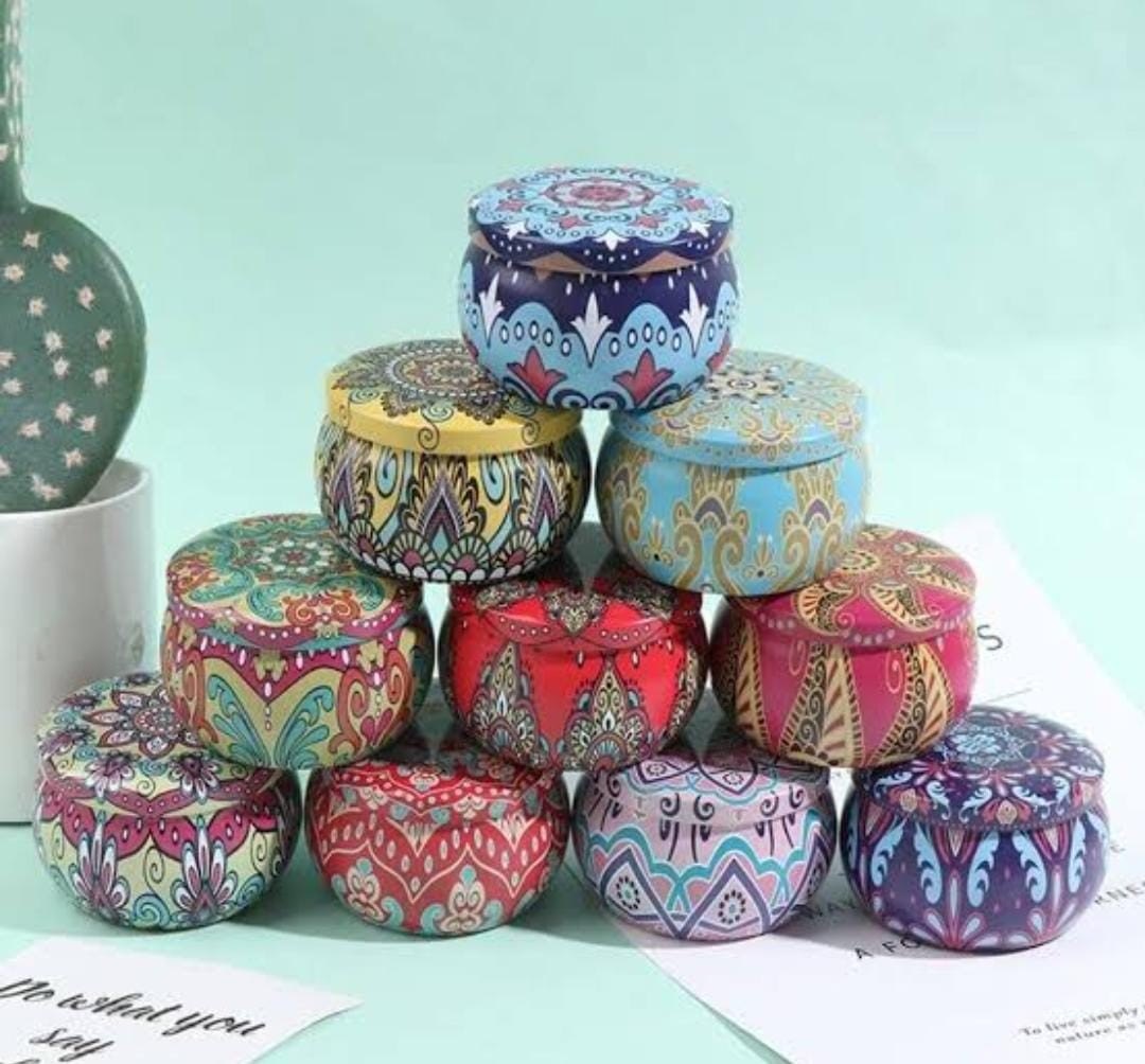 Metal Tin Box Round shape Big- Any 1 Random