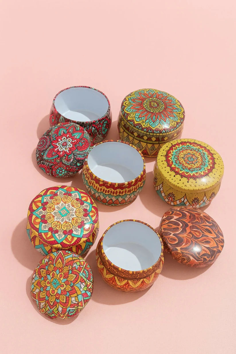 Metal Tin Box Round shape Big- Any 1 Random