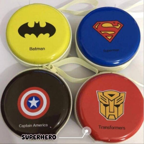 Metal Tin Pouch for coins Earphones - Random 1 piece