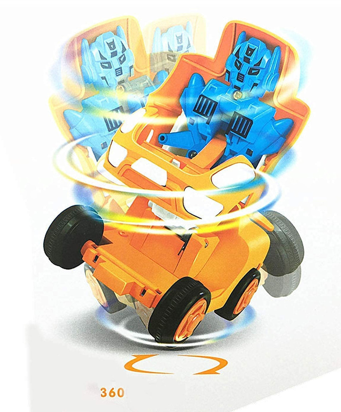 Mini Cartoon Transformer Pull Back Convertible From Car to Robot - Random color