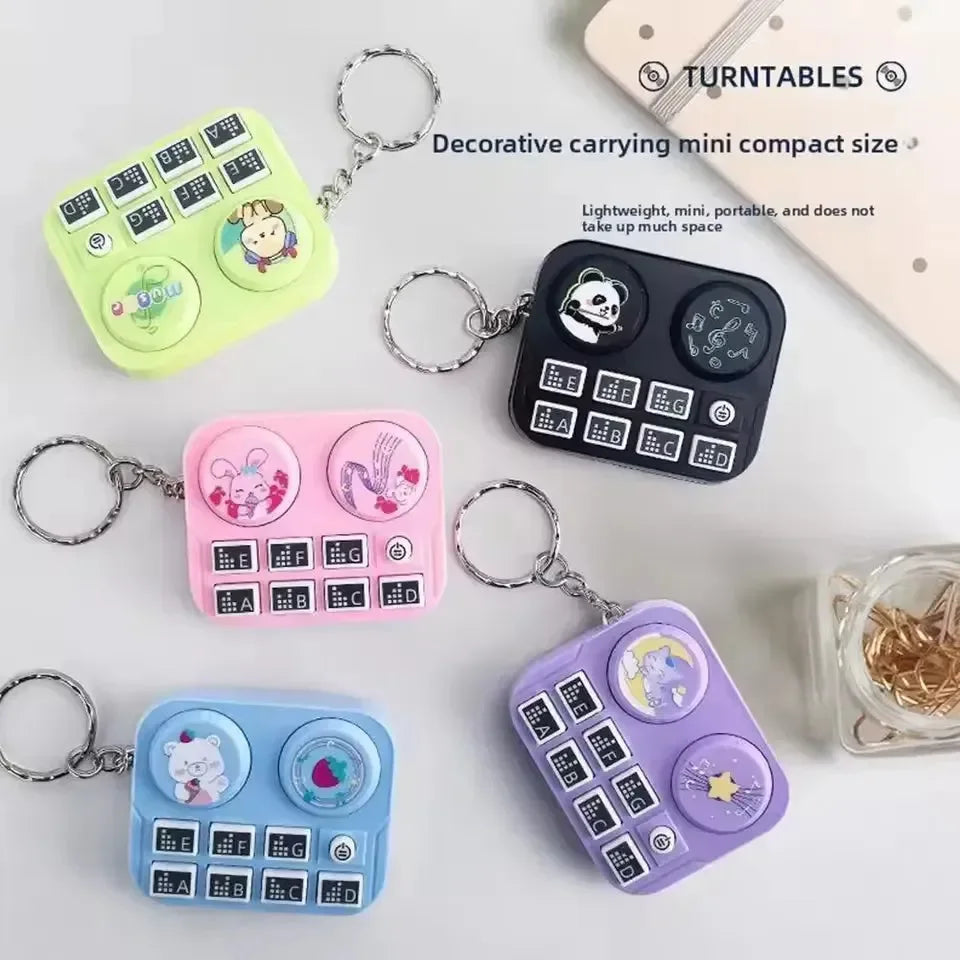 Mini DJ Machine Sound & LED Keychain-Any 1