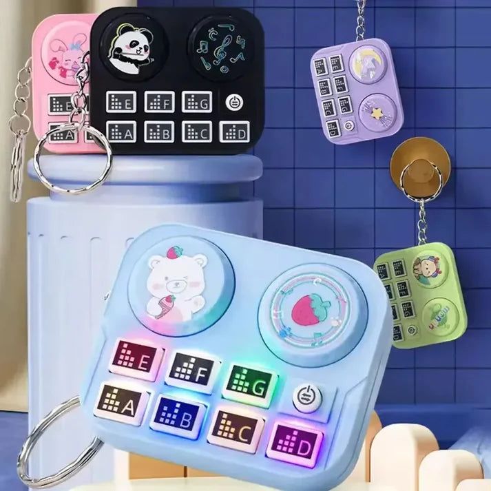 Mini DJ Machine Sound & LED Keychain-Any 1