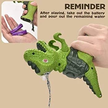 Mini Dinosaur Dino Machine Gun Toy with Water Spray Smoke Effect with Light- Random Any 1