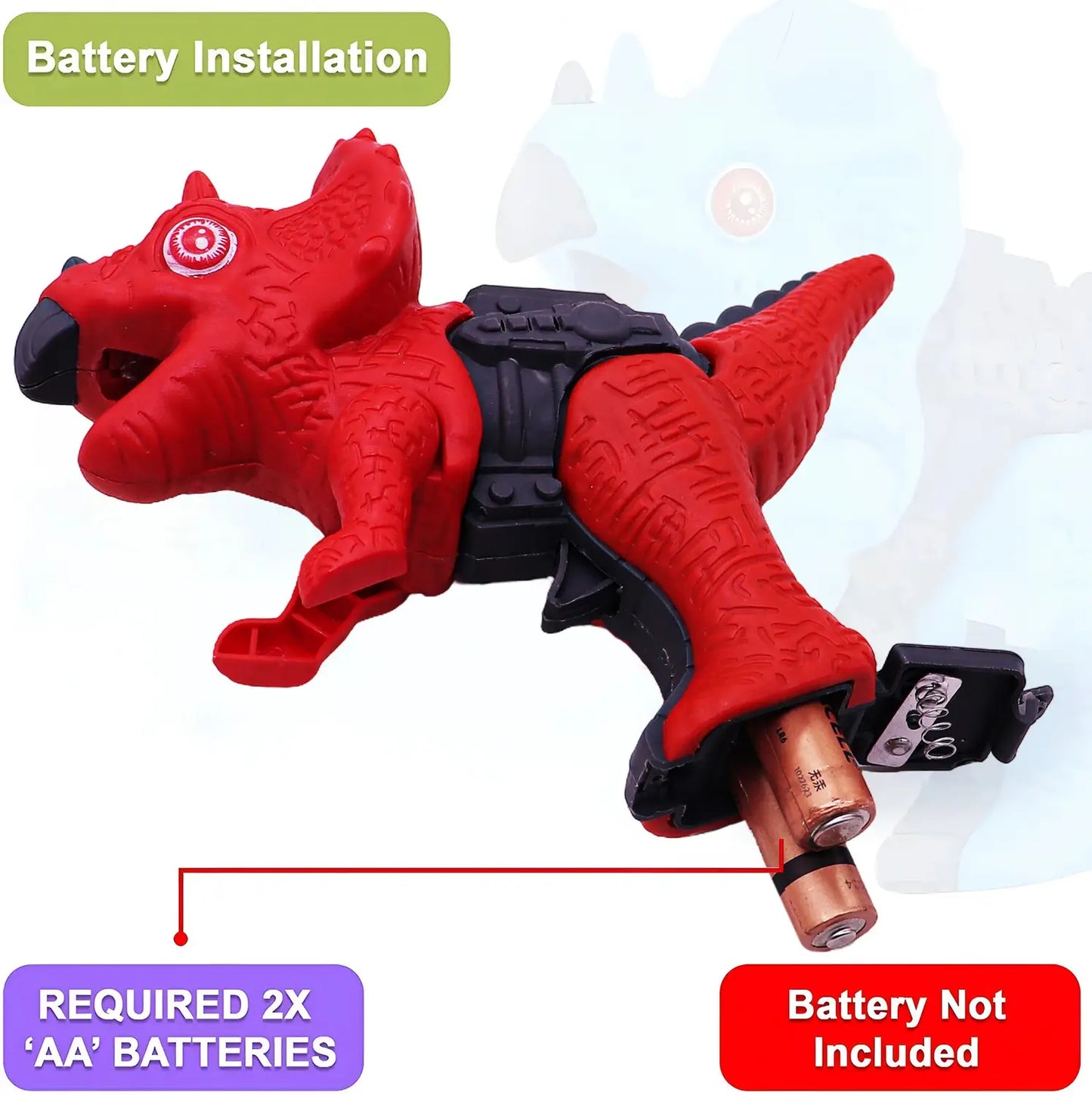 Mini Dinosaur Dino Machine Gun Toy with Water Spray Smoke Effect with Light- Random Any 1