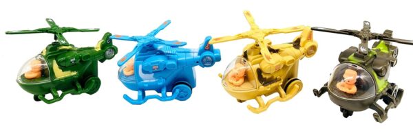 Mini Helicopters Friction Powered Helicopters for Kids - Any 1 Random color