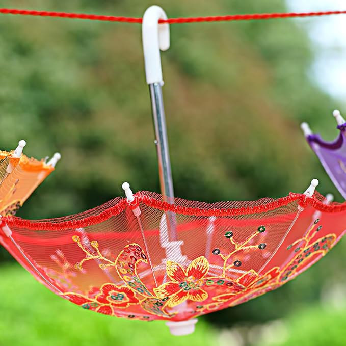 Mini Lace Foldable Umbrella , Doll Umbrellas Shining Decor for Wedding , Baby Shower- Any 1