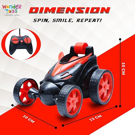 Mini Stunt Car Remote Control Rechargeable Car Toy for Kids - 360 Degree Spinning (Multicolor)