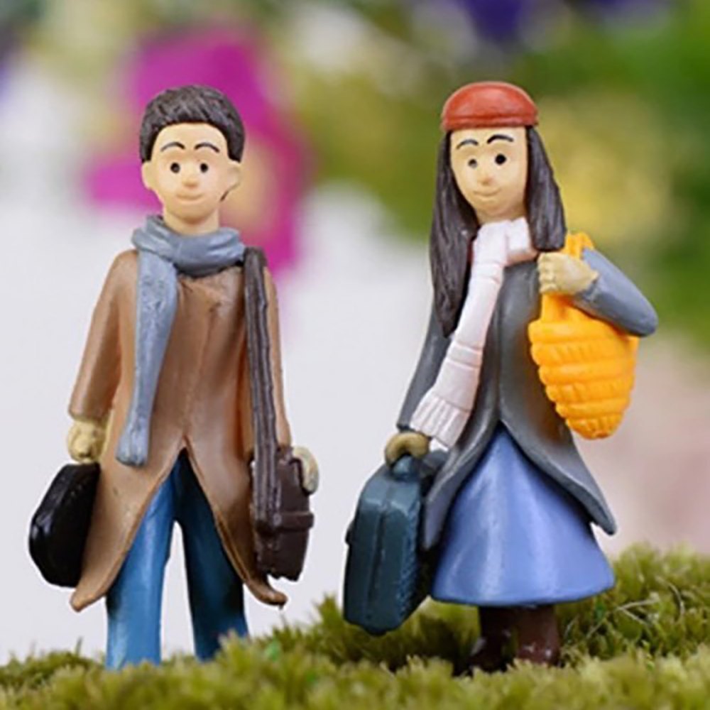 Miniature Traditional Chinese Couple Statue