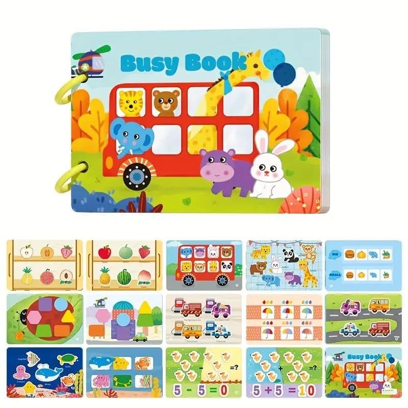 Montessori Busy Book for Kids-Preschool Sensory Play Book for Fine Motor Skills & Cognitive Development-Any 1 Book