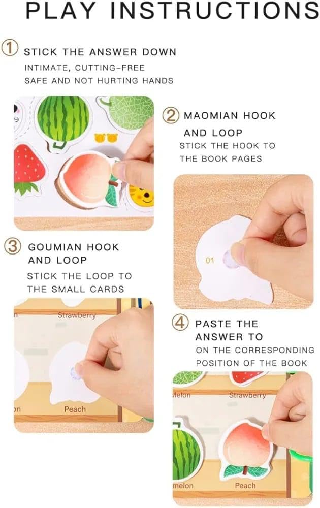 Montessori Busy Book for Kids-Preschool Sensory Play Book for Fine Motor Skills & Cognitive Development-Any 1 Book