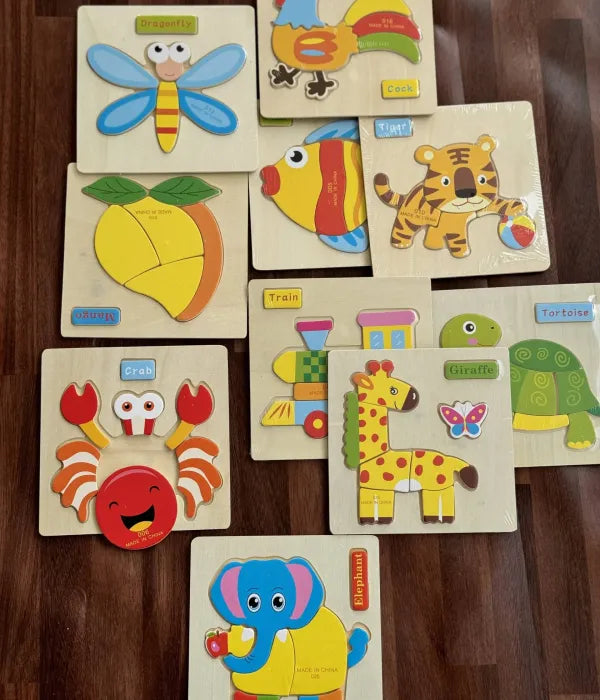 Multi Shapes Animal Puzzle Board combo-4