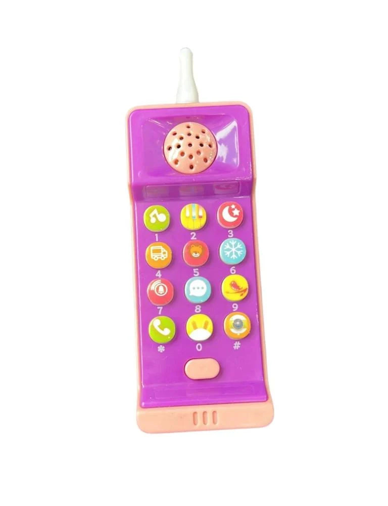 Musical Puzzle Phone Toy for Kids Interactive Light-Up Mobile with Songs Keypad Chat Function Learning Play Battery Operated Fun Gift for Boys and Girls- Assorted (Pack of 1)
