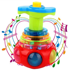 Musical Spinning Top Toy with LED Light, Music Flash Light - pack of 1