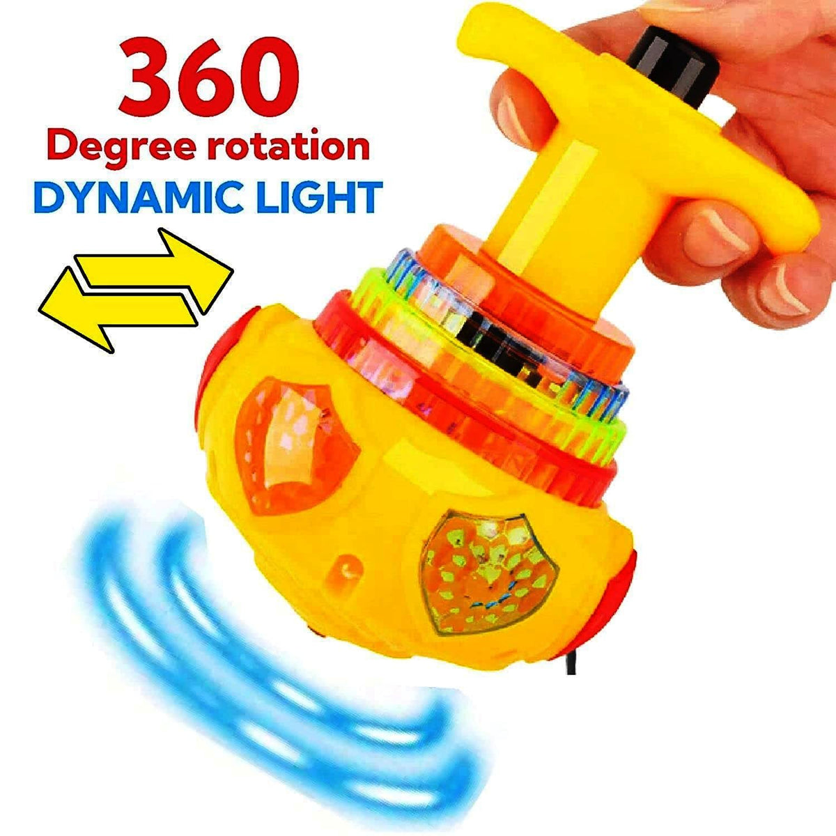Multicolor Lattoo spinning top with light and music.