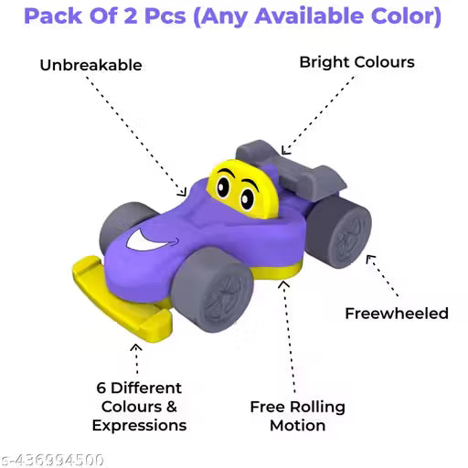 My First Car | Fun Expression | Unbreakable | Freewheeled | Colorful -Any 1 For 6 month and Above