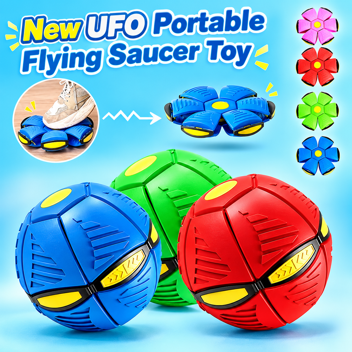 2 IN 1 Magic Deformation UFO Ball - Random Colour