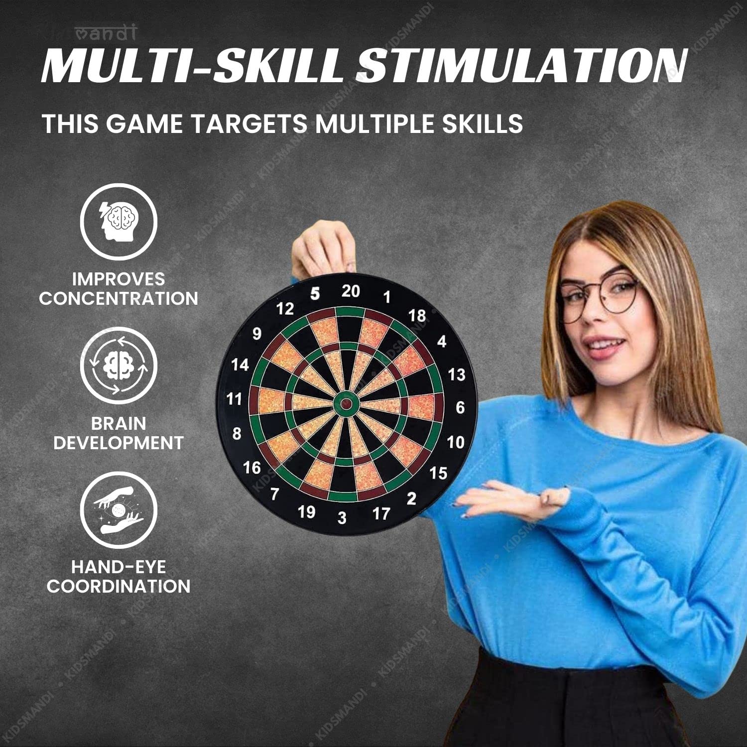 Non wooden Magnetic Dartboard with 4 Soft Darts, Suitable for Kids Soft Tip Dart  (Pack of1)