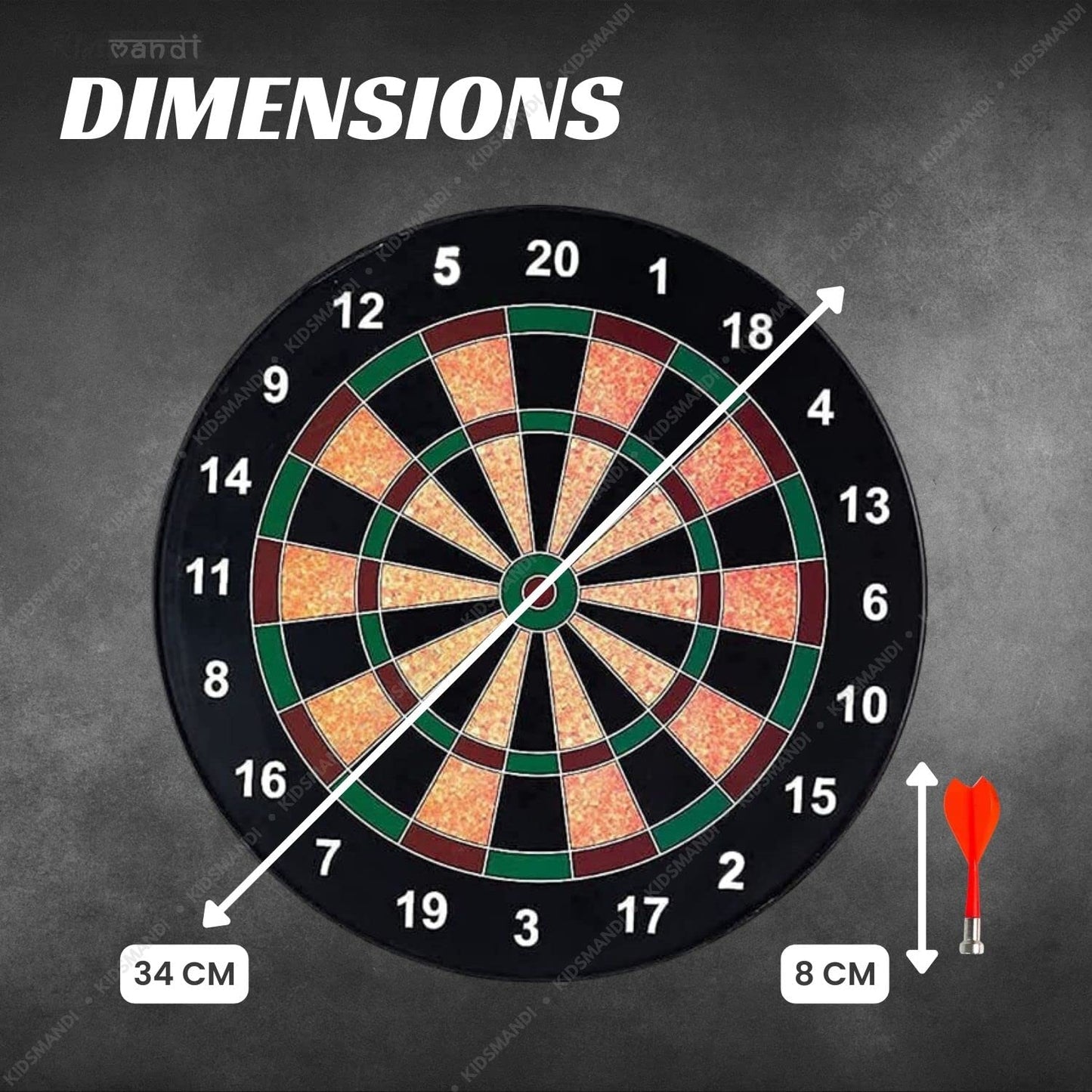 Magnetic Dartboard with 4 Soft Darts, Suitable for Kids Soft Tip Dart  (Pack of 1)