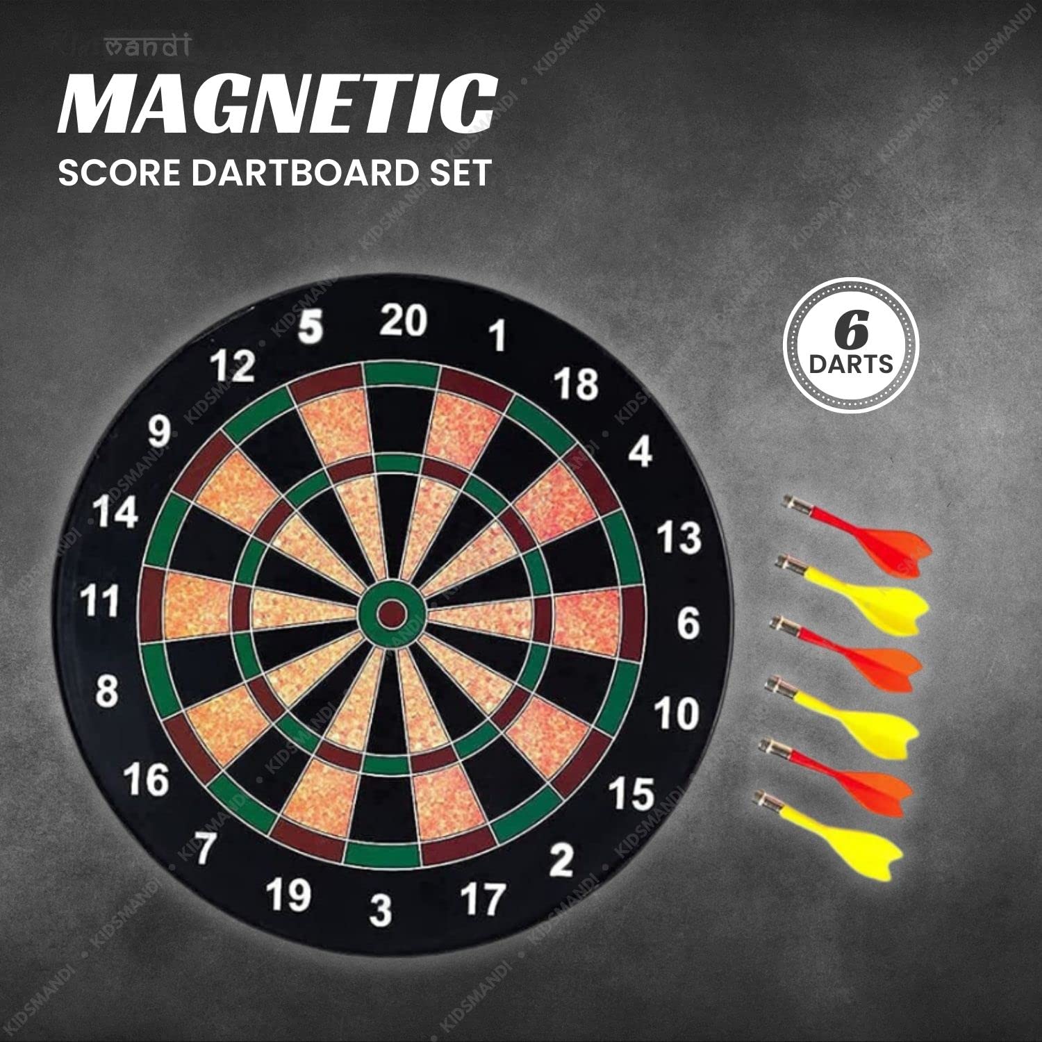 Non wooden Magnetic Dartboard with 4 Soft Darts, Suitable for Kids Soft Tip Dart  (Pack of1)