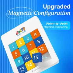 Number Sliding Magnetic Puzzle 4x4 for 6+ age 15-Blocks Brain Teaser Puzzle