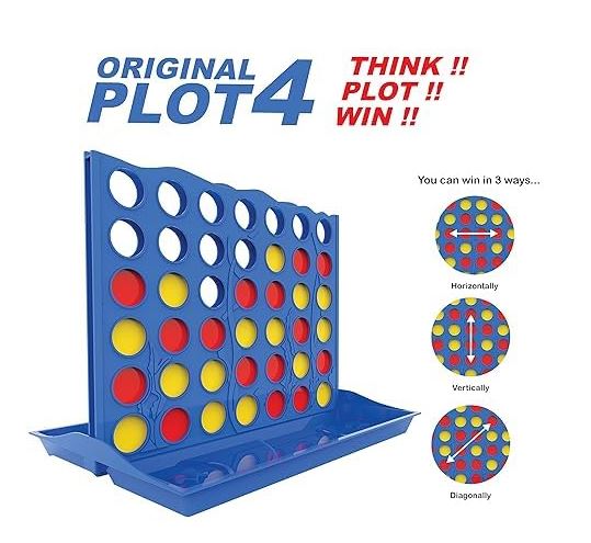 PLOT 4 Big Board Game Strategy Game for 2 Players