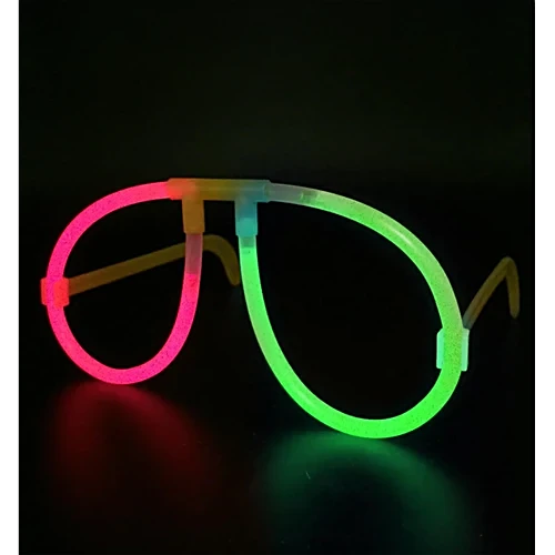 Party Propz Neon Glow Stick Eye Glasses With Connector-Any 1