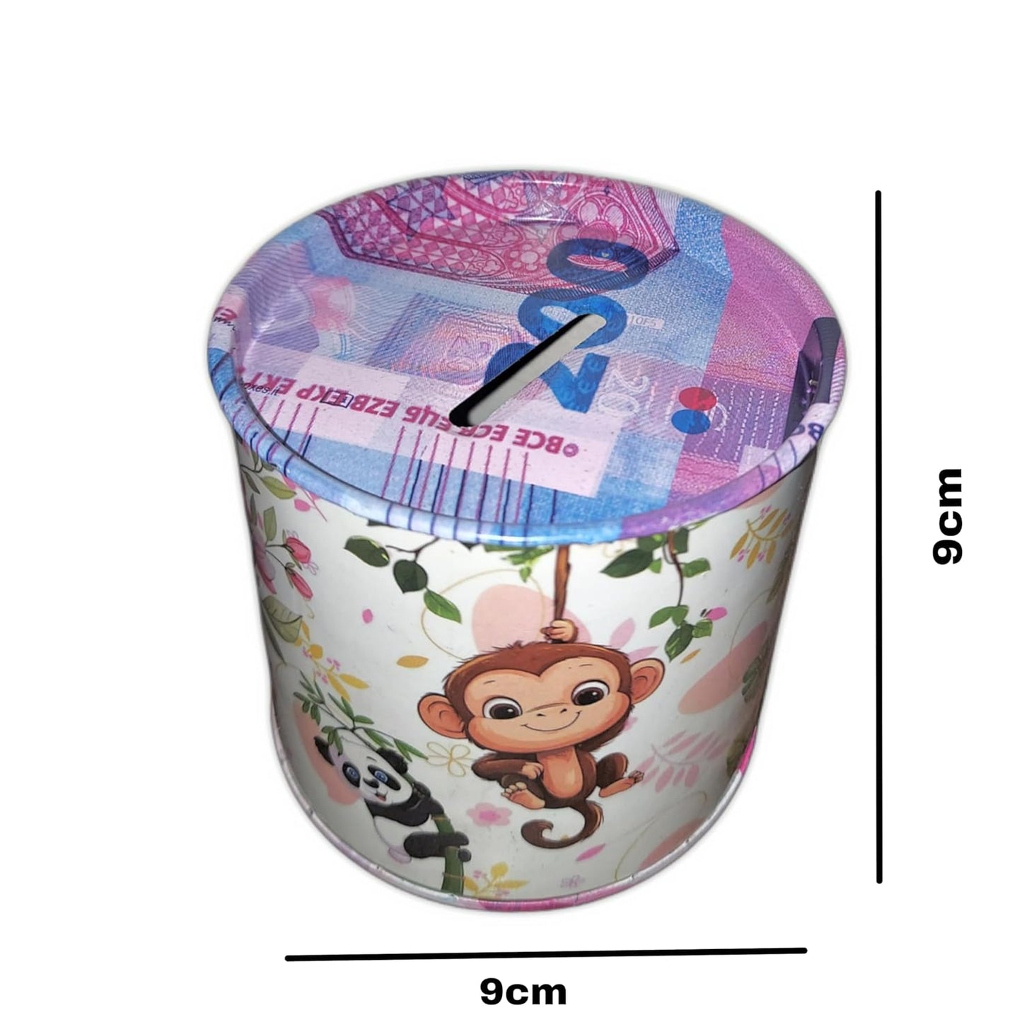 Piggy Bank Money Box for Kids Metal Tin - Multicolor Mixed Design Any 1