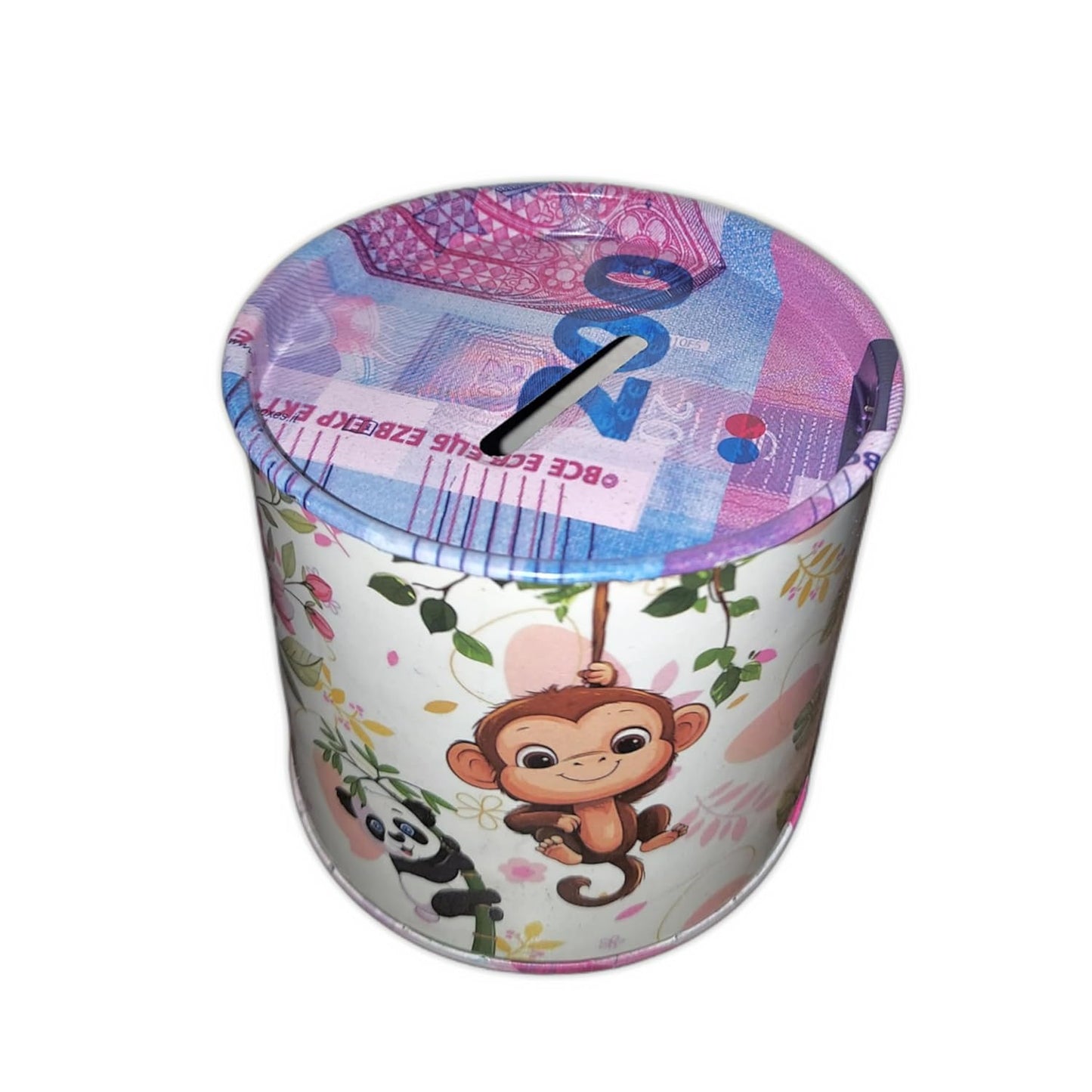 Piggy Bank Money Box for Kids Metal Tin - Multicolor Mixed Design Any 1