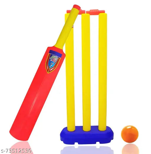 Plastic Cricket Bat and Ball Toy for Kids, Bat Ball Set -Random Color