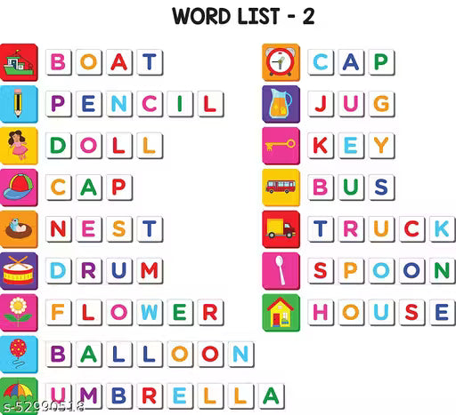 Play Panda Magnetic Learn to Spell with 32 Picture Magnets, 72 Letter Magnets, Magnetic Board and Spelling Guide