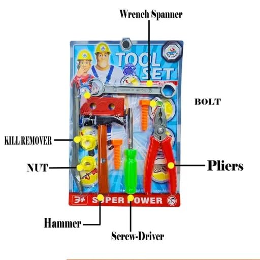 Plumber Tool Set for Kids Watch Ur Kid Repairing All Ur Stuff (Multicolour, Random Set)