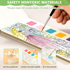 Pocket Watercolor Painting Book for Kids Travel - Watercolor Bookmarks