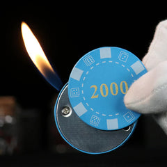 Poker Chip Refillable Lighter Key Chain - Any 1