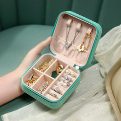 Portable Travel Jewelry Box for Women | Compact Organizer with Compartments-Any 1