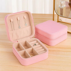 Portable Travel Jewelry Box for Women | Compact Organizer with Compartments-Any 1