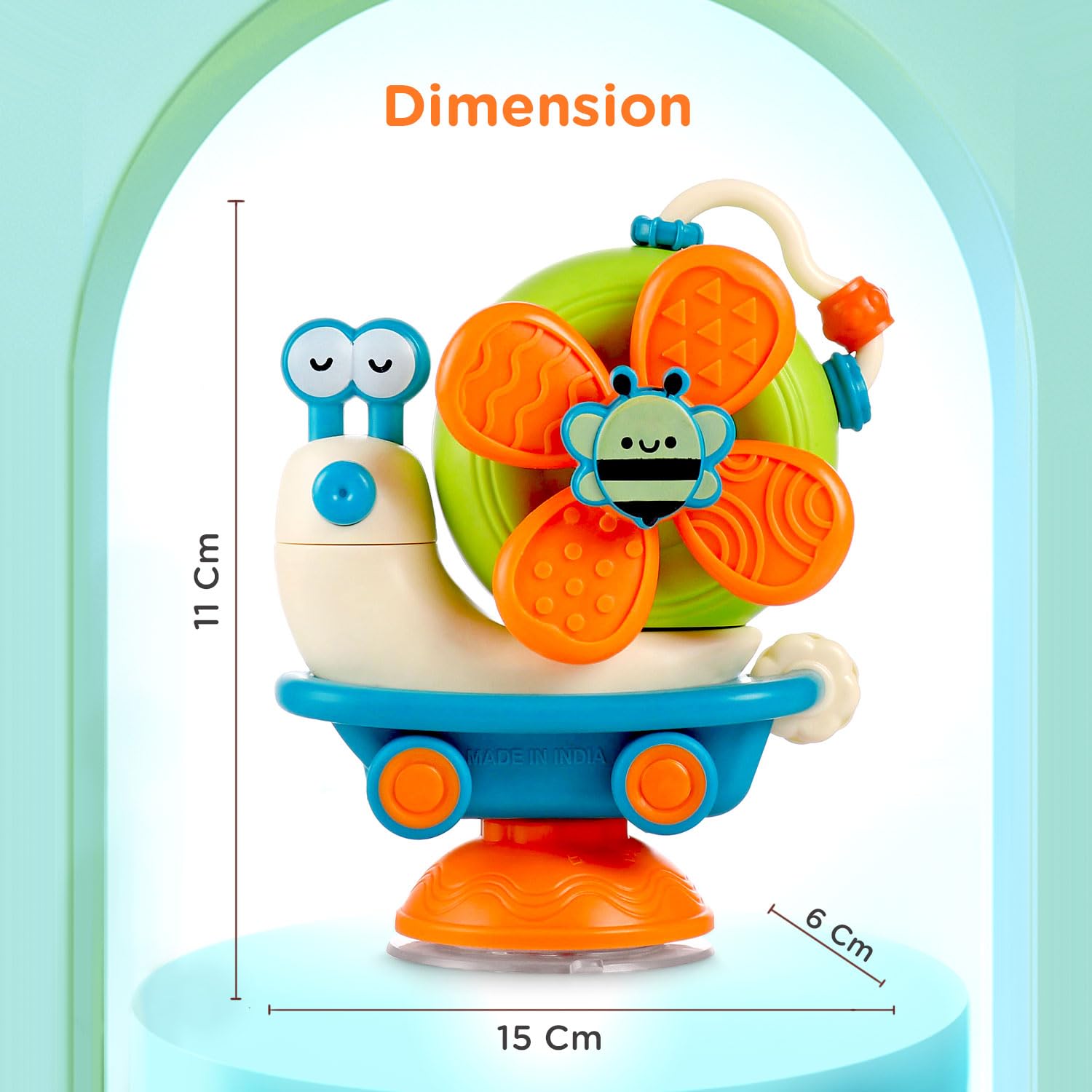 Premium 5 in 1 Power Windmill Snail Toy for Babies Activity Toys for Toddlers |Montessori Sensory Development Convertible Push &Go Toy