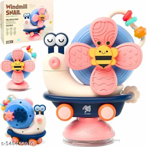 Premium 5 in 1 Power Windmill Snail Toy for Babies Activity Toys for Toddlers |Montessori Sensory Development Convertible Push &Go Toy