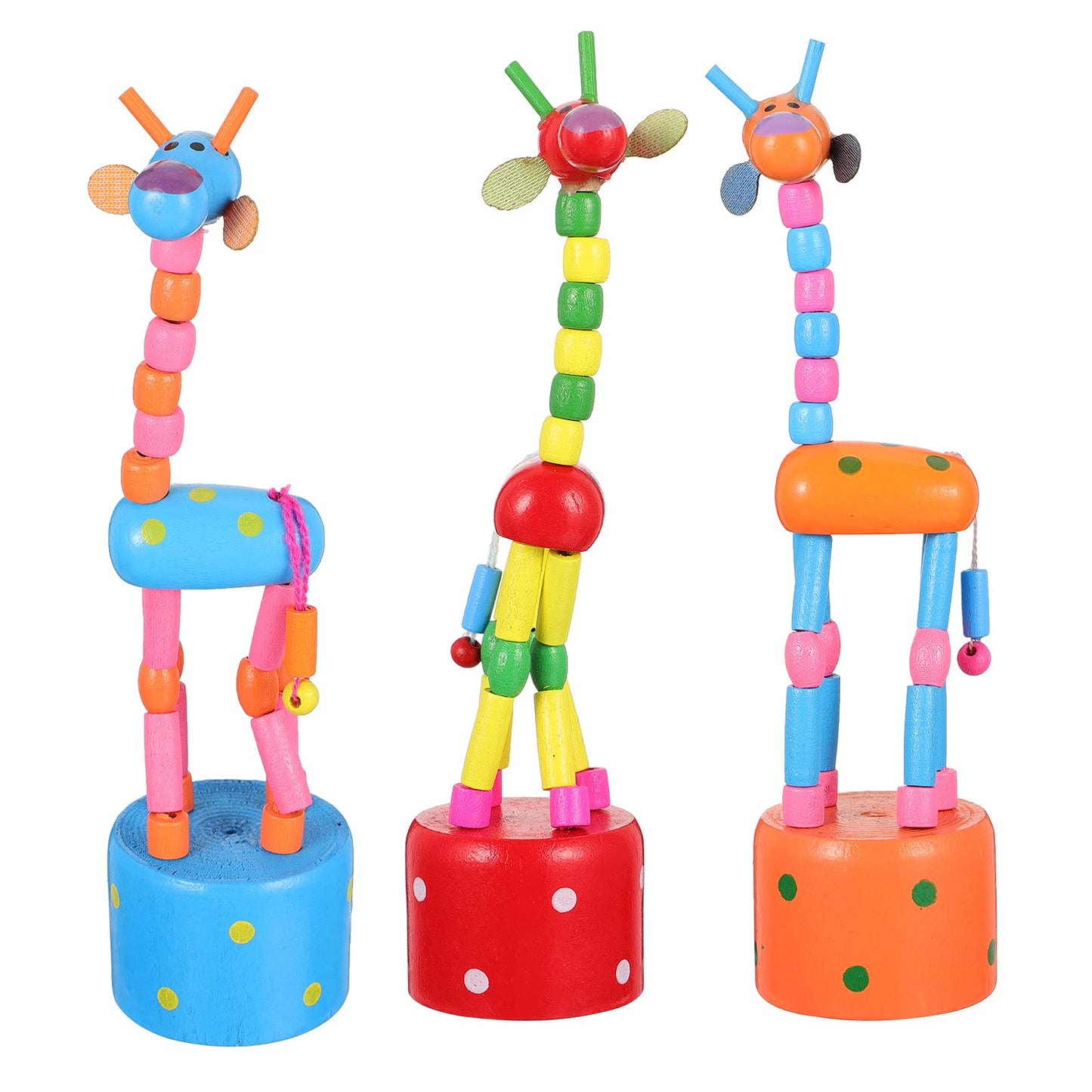 wooden Pressing Girraffe Toy- Pack of 1