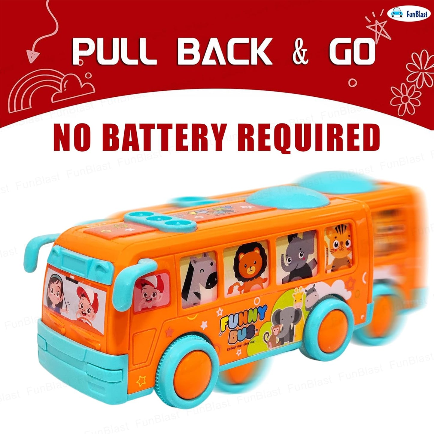 Pull Back Bus Toy Mini Bus For Kids-Any 1