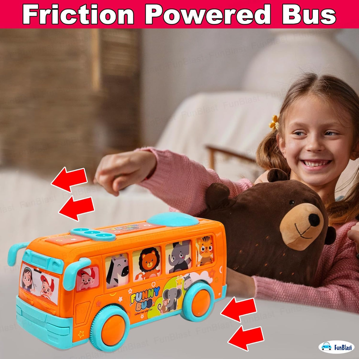 Pull Back Bus Toy Mini Bus For Kids-Any 1