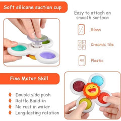 Puzzle Sucker And Fidget Spinning Top With Vaccum Suction Cup -Any 1 Random piece