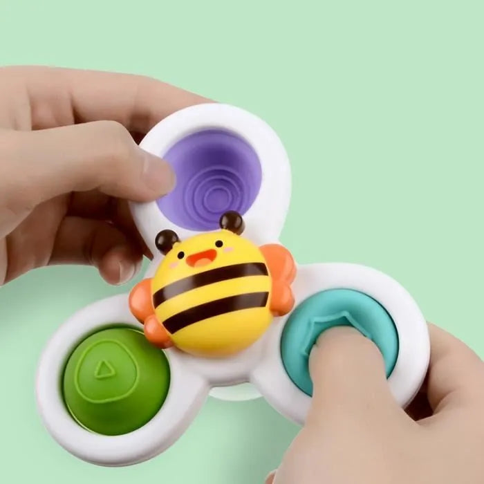 Puzzle Sucker And Fidget Spinning Top With Vaccum Suction Cup -Any 1 Random piece