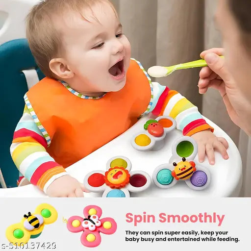 Puzzle Sucker And Fidget Spinning Top With Vaccum Suction Cup -Any 1 Random piece