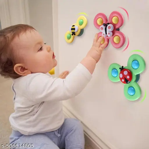 Puzzle Sucker And Fidget Spinning Top With Vaccum Suction Cup -Any 1 Random piece