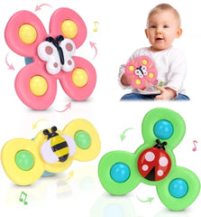 Puzzle Sucker And Fidget Spinning Top With Vaccum Suction Cup -Any 1 Random piece