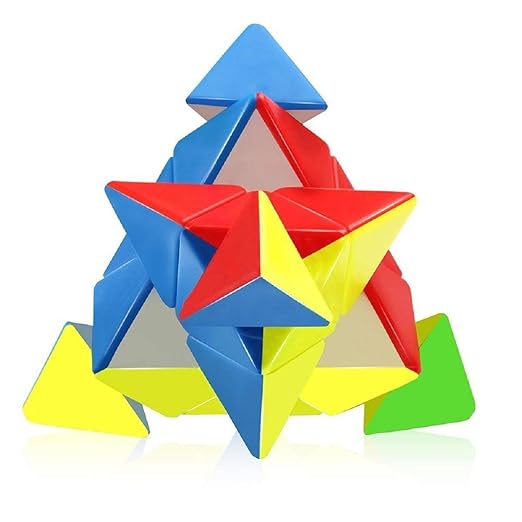 3x3 Pyramid Pattern Pyramid Cube 3x3 High Speed Stickerless Triangle Pyraminx Puzzle Cube ...