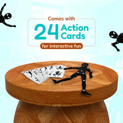 ROBOMAN Action Toy Figure with 24 Activity Cards – Flexible & Interactive Play for Kids (3+ Years)