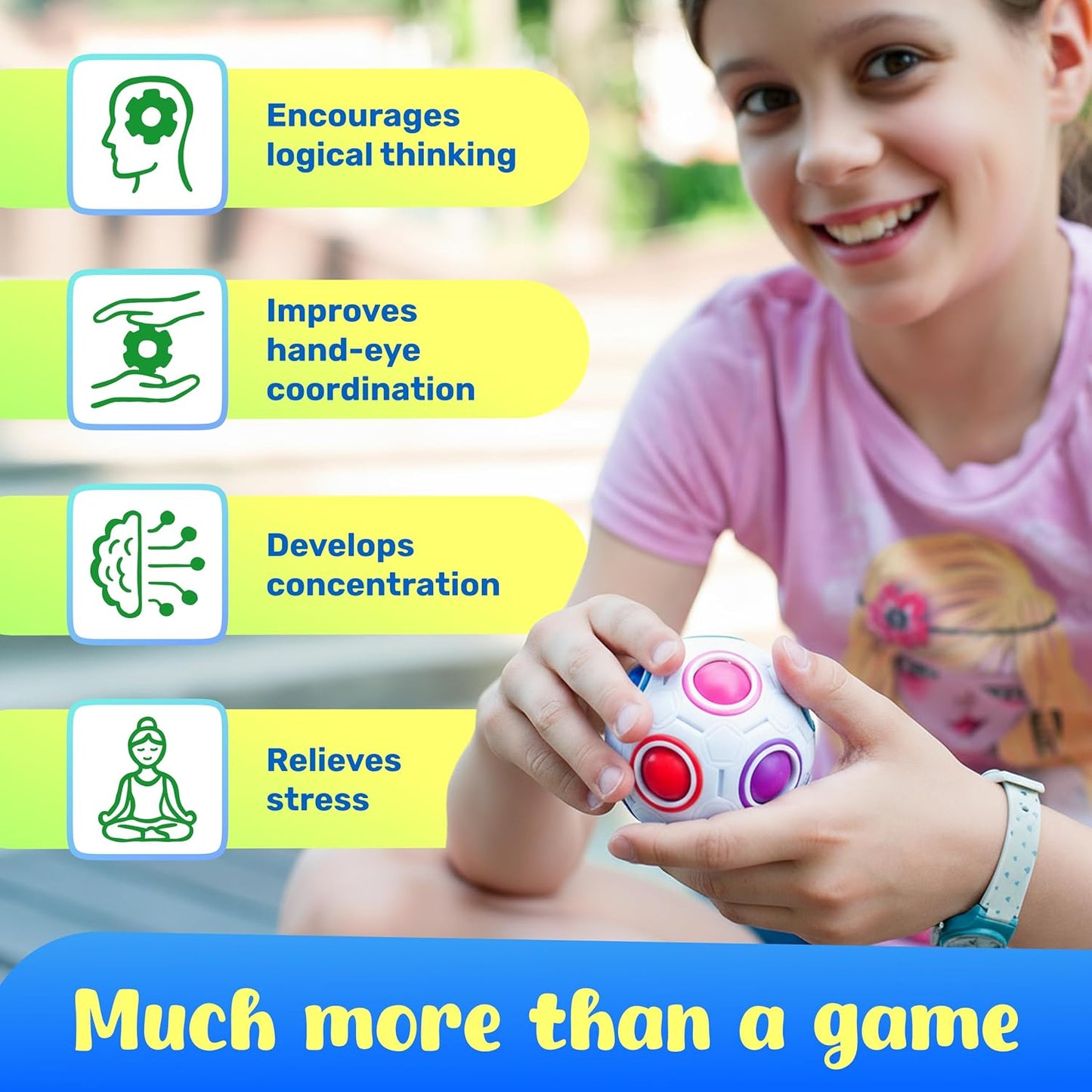 Rainbow Magic Ball Puzzle 3D Puzzle Anti-Stress for Children and Adults